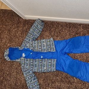 Biys size xs Columbia coat and bib set